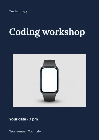 Coding workshop flyer template