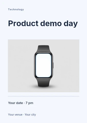 Product demo day flyer template flyer template