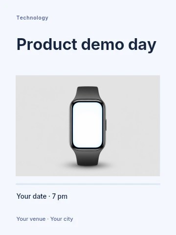Product demo day invitation template invitation template