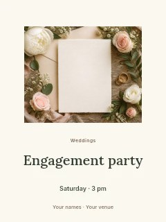 Engagement Party invitation template · Picture window
