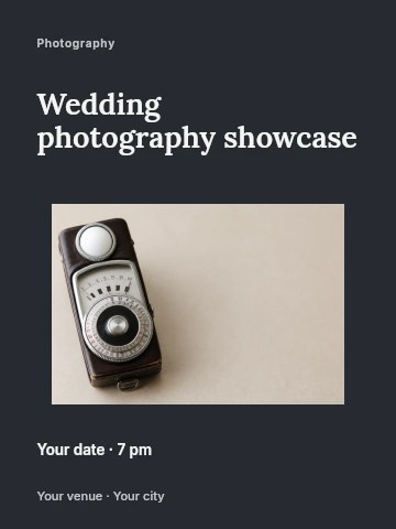 Vintage handheld light meter on beige in Wedding photography showcase invitation template