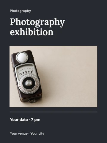 Photography exhibition poster template