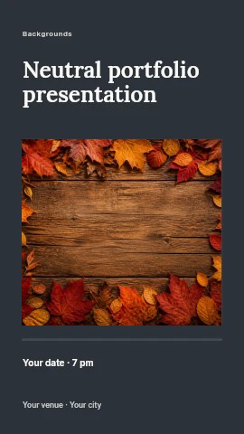 Neutral portfolio presentation instagram story template