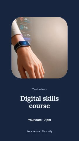 Digital skills course instagram story template