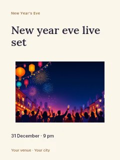 New Year Eve live set · Modern programme