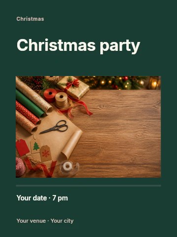 Christmas party invitation template