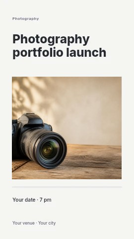 Photography portfolio launch instagram story template