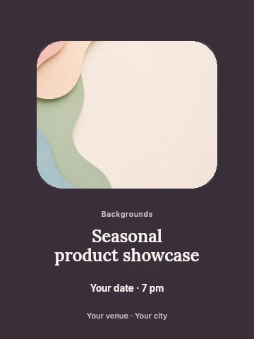paper layers pastel background with curves in Seasonal product showcase invitation template