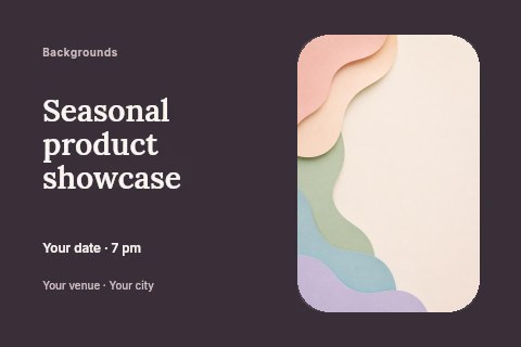 Seasonal product showcase postcard template