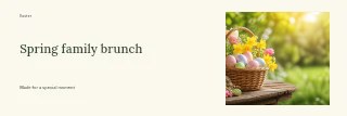 Spring family brunch banner template · Horizontal photo dialogue