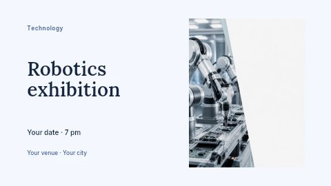 Robotics exhibition banner template