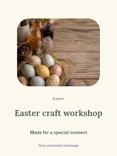 Easter craft workshop invitation template · Picture window