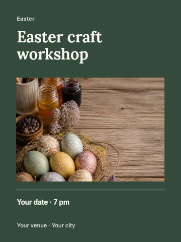 Easter craft workshop invitation template