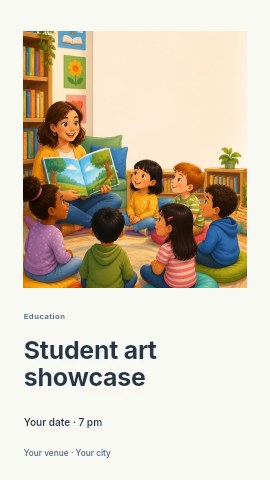Student art showcase instagram story template
