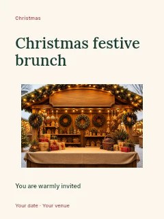 Christmas festive brunch · Modern programme