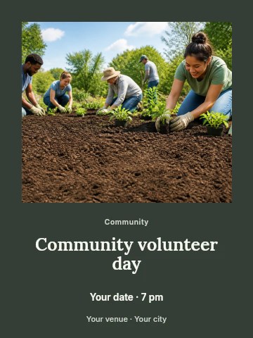 Community volunteer day invitation template