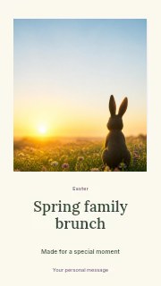 Easter bunny silhouette at sunrise in Spring family brunch · Quiet photo gallery