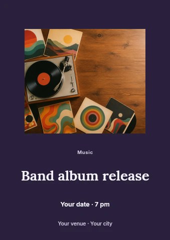 Band album release flyer template
