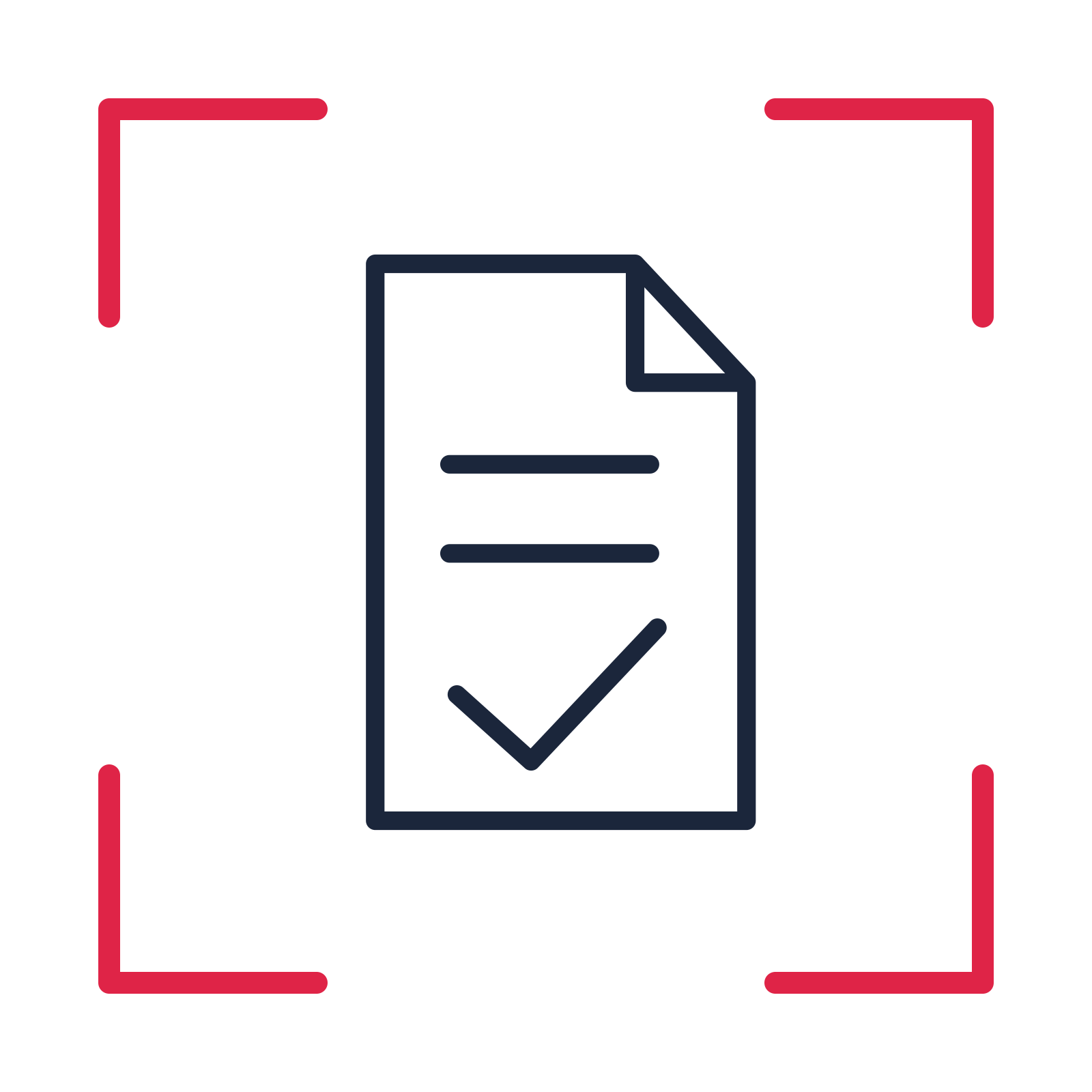 Approved business document in a sketch frame drawing with clear rounded lines.