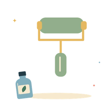Sage facial roller and skin serum.