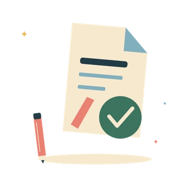 Approved document and pen.