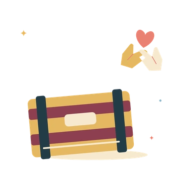 Donation crate and a caring heart.