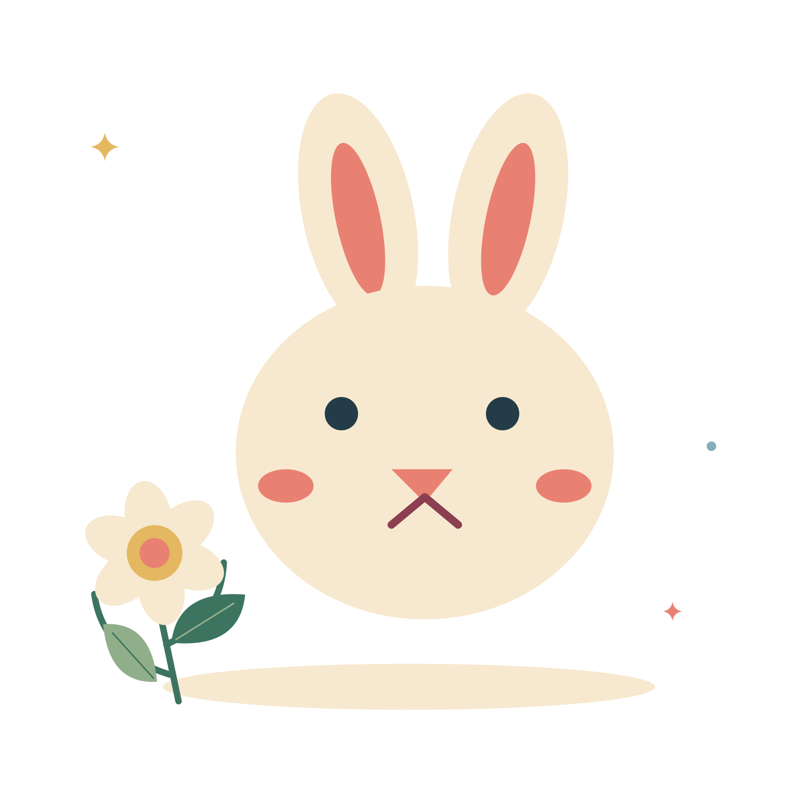 Spring bunny and a daffodil.