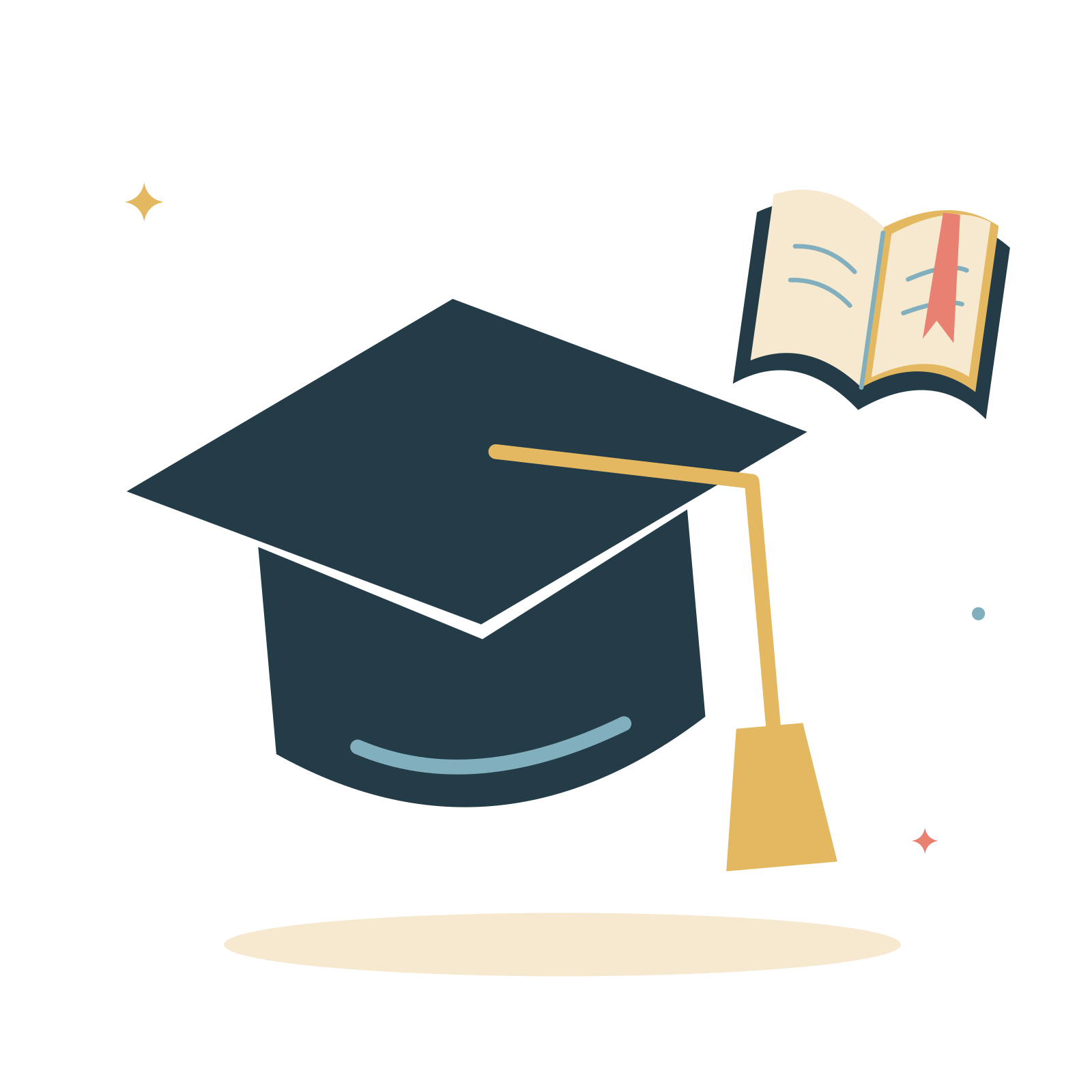 Graduation cap and a new chapter.