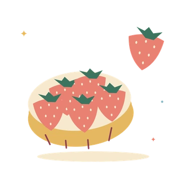 Strawberry tart and fresh berries.