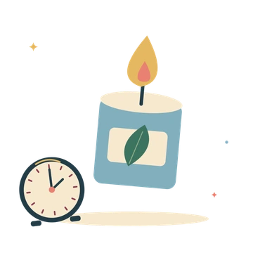 Candlelit countdown celebration.
