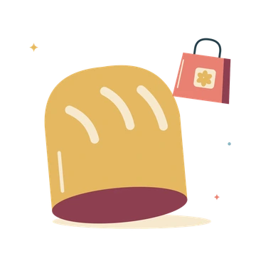 Artisan bread and a market bag.