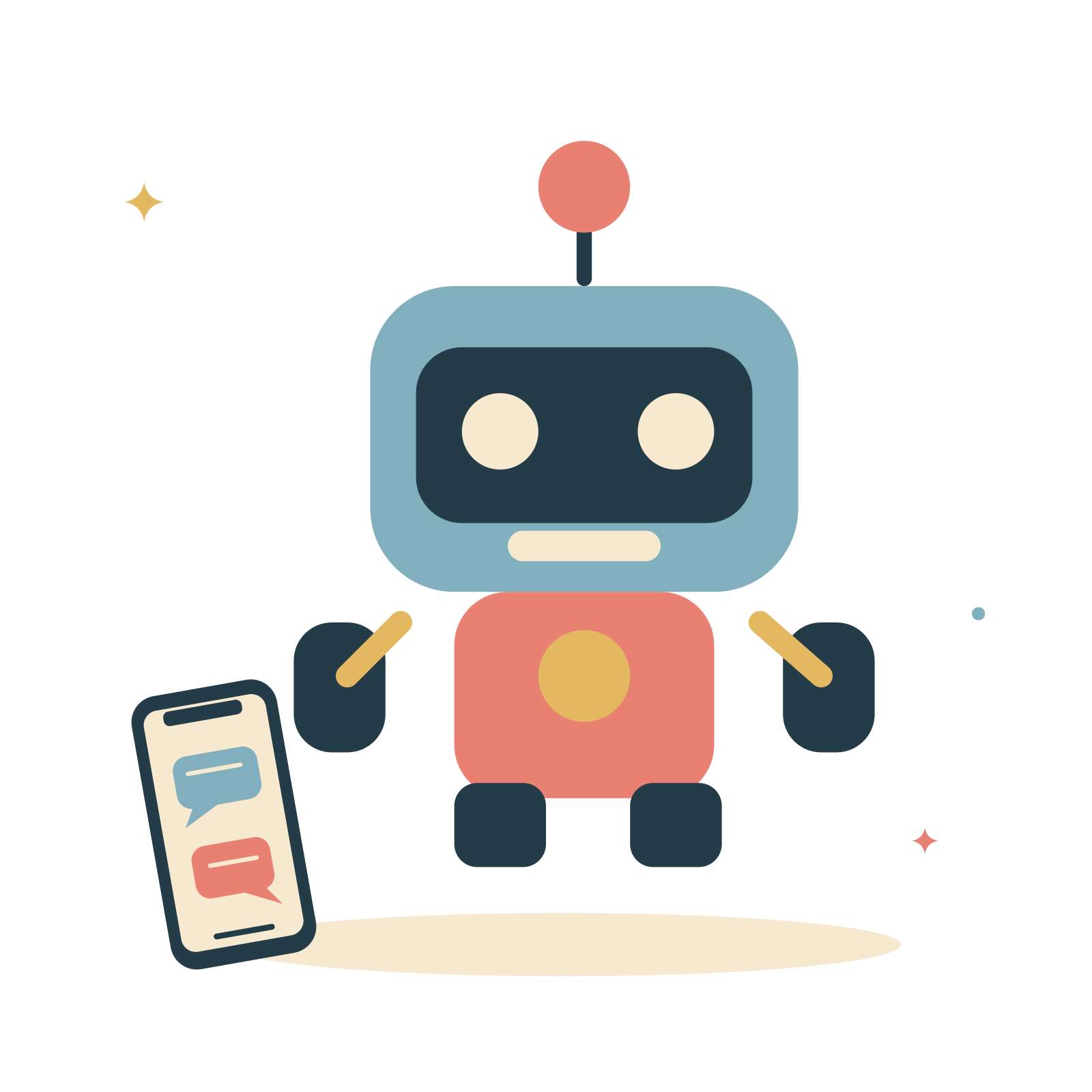 Friendly robot and a little message.