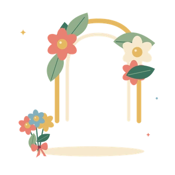 Floral wedding arch.