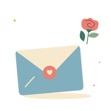 Wedding invitation with a single rose.