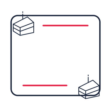 A corner frame composition featuring layered birthday cake slice for Birthdays designs.