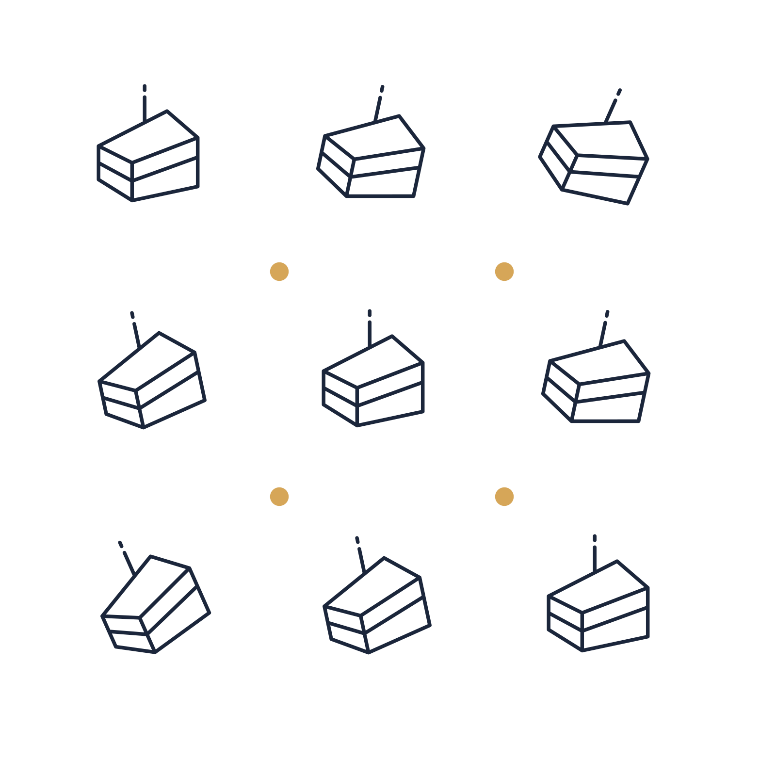 A scattered pattern composition featuring layered birthday cake slice for Birthdays designs.