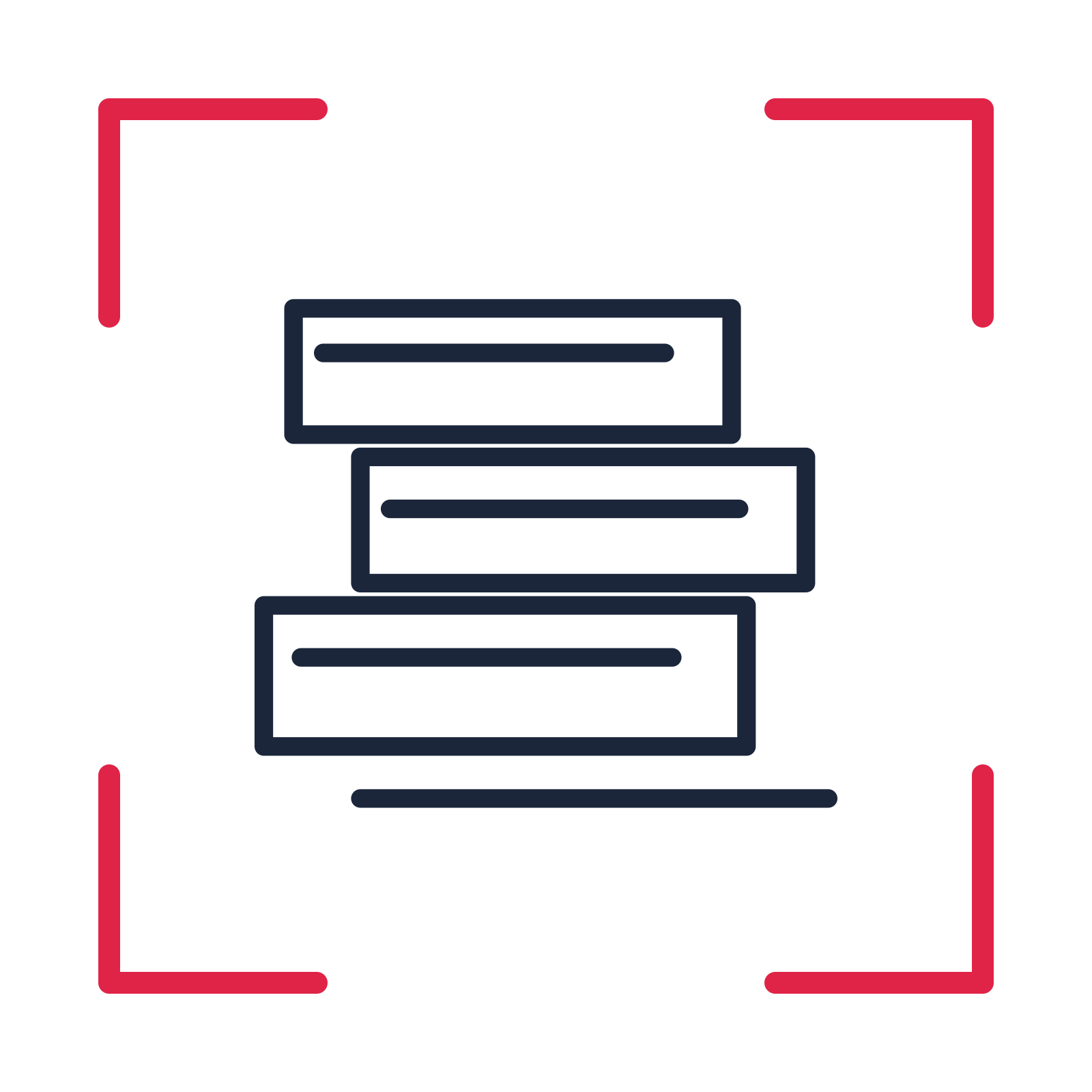 Stack of books in a sketch frame drawing with clear rounded lines.