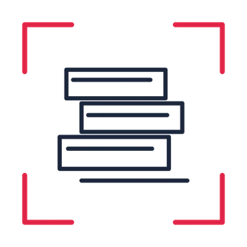 Stack of books in a sketch frame drawing with clear rounded lines.