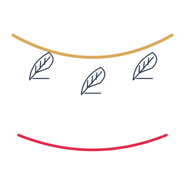 A garland composition featuring author writing quill for Books & publishing designs.