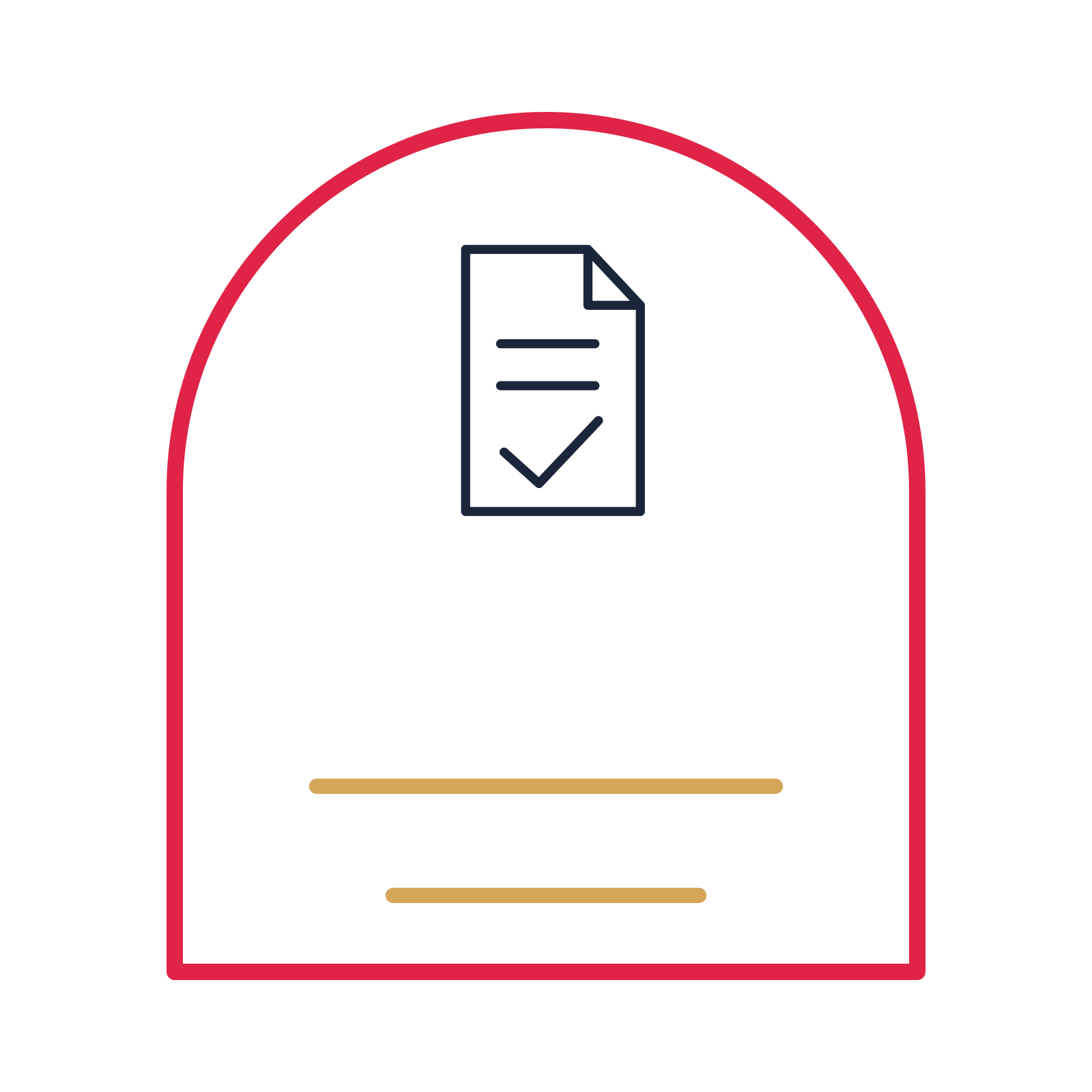 A arch label composition featuring approved business document for Business designs.