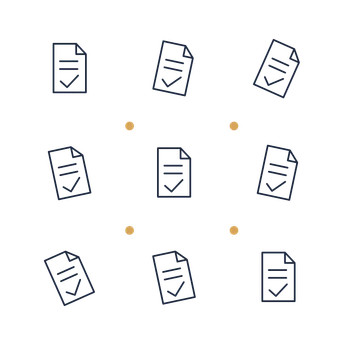 A scattered pattern composition featuring approved business document for Business designs.