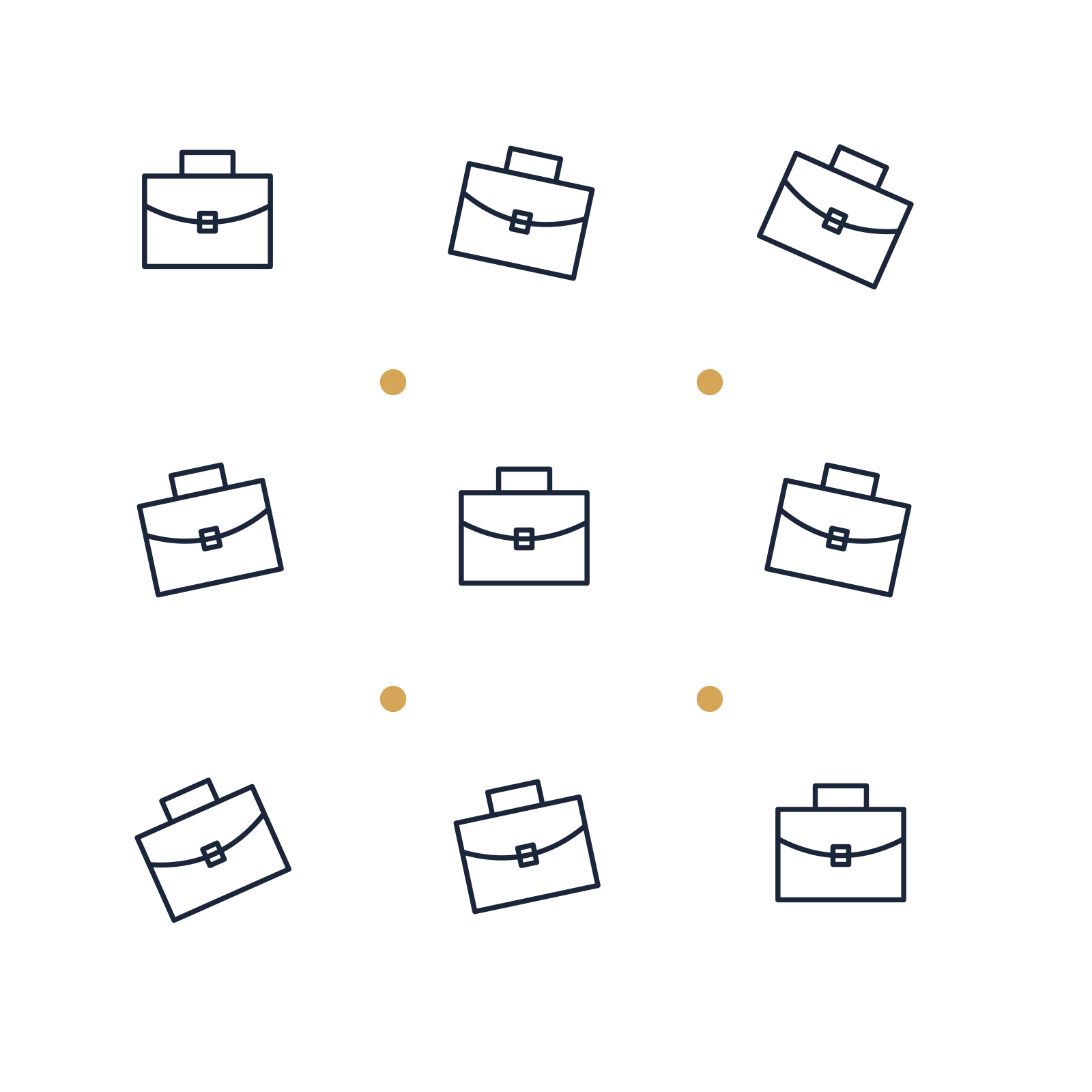 A scattered pattern composition featuring business briefcase for Business designs.