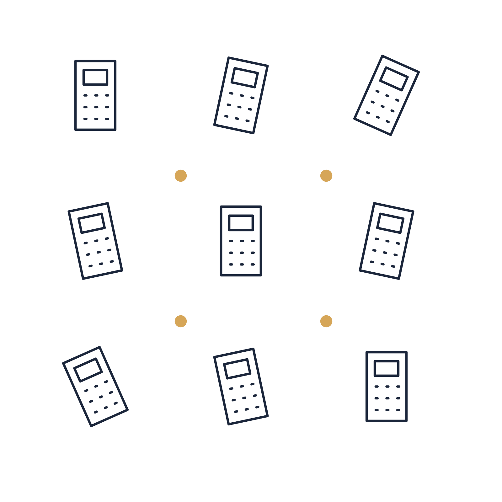 A scattered pattern composition featuring desktop calculator for Business designs.