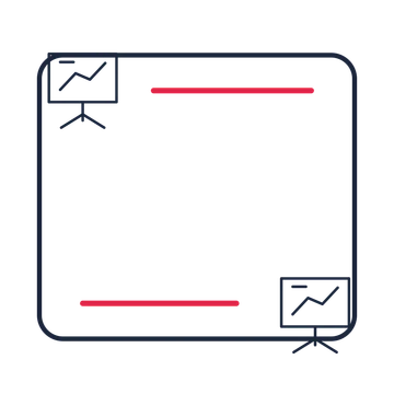 A corner frame composition featuring business presentation board for Business designs.