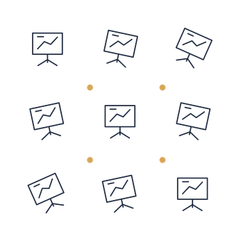 A scattered pattern composition featuring business presentation board for Business designs.