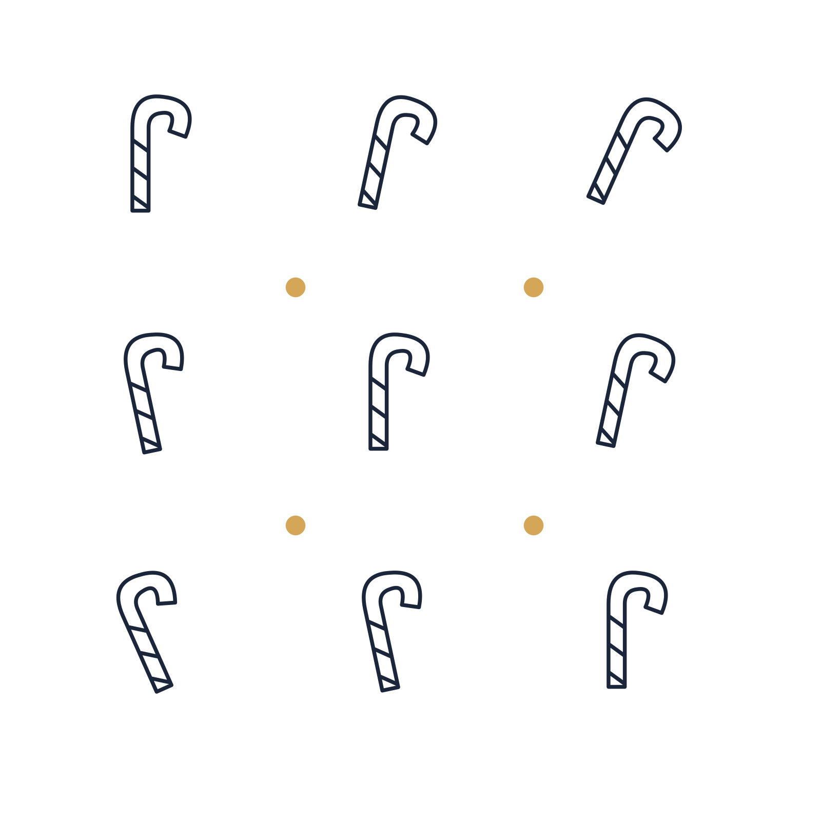 A scattered pattern composition featuring christmas candy cane for Christmas designs.