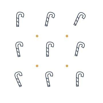 A scattered pattern composition featuring christmas candy cane for Christmas designs.