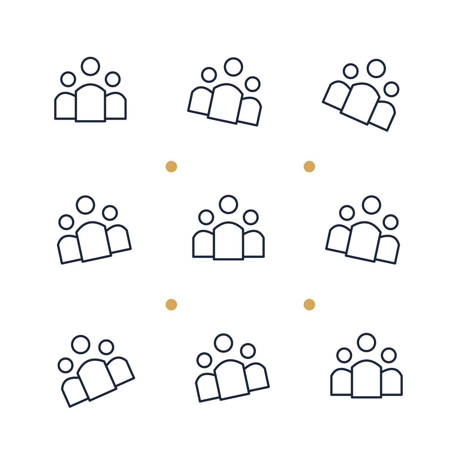A scattered pattern composition featuring community group for Community designs.