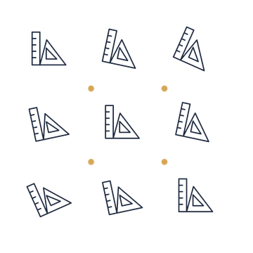 A scattered pattern composition featuring geometry ruler and triangle for Education designs.