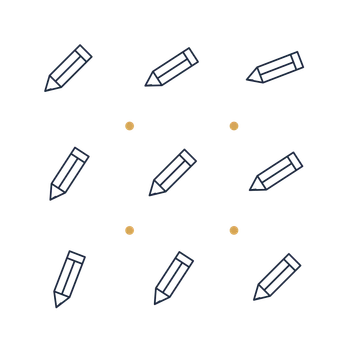A scattered pattern composition featuring sharpened pencil for Education designs.